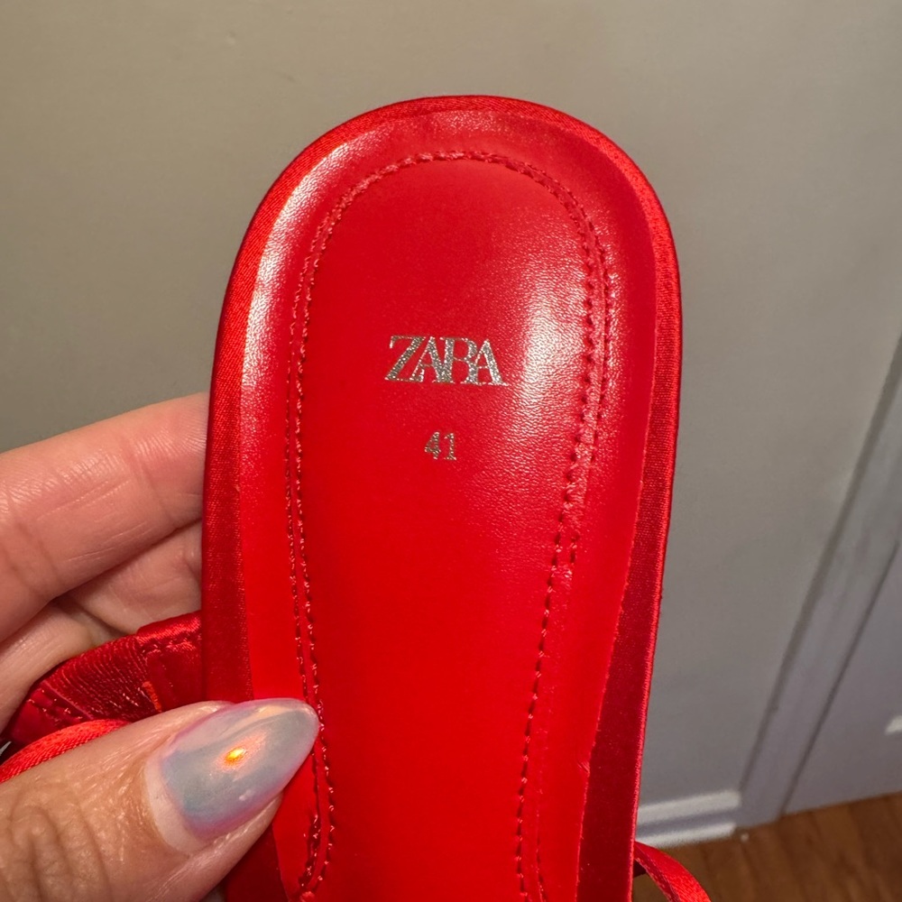 Red Strappy Heels by Zara - Picture 7 of 7